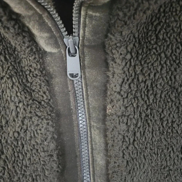 Athleta 100% Polyester Tugga Coat Olive Green Full Zipper Long Sleeve Size XL - Picture 10 of 10